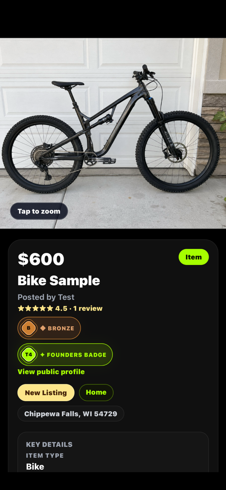Listing detail screenshot thumbnail
